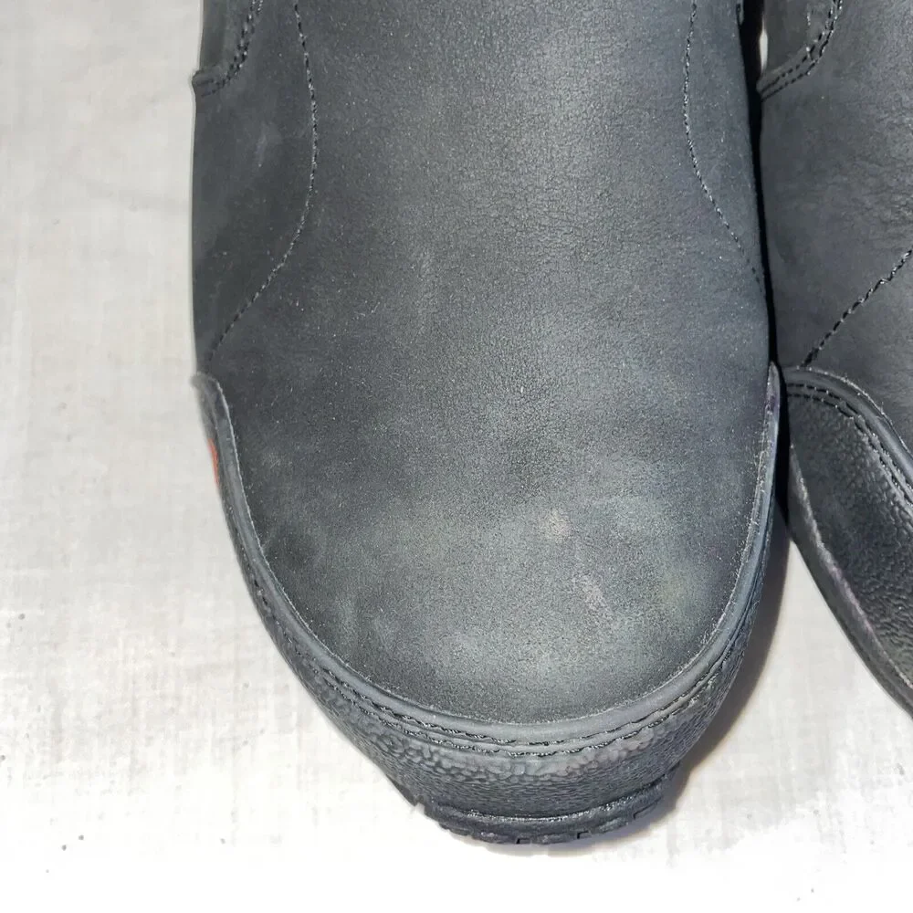 Merrell Mens Safety Shoes Size 13 M Black Leather Steel Toe Oil & Slip Resistant